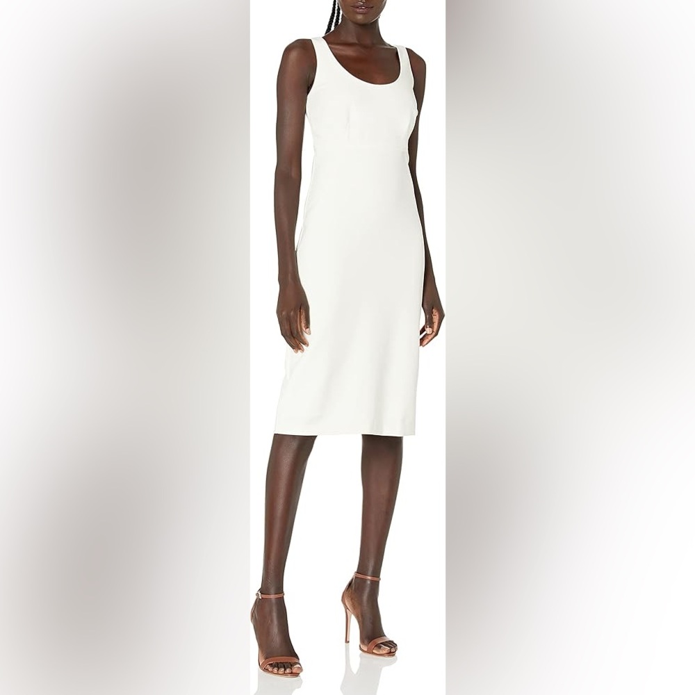 Club Monaco Cream Sleeveless Sheath Dress